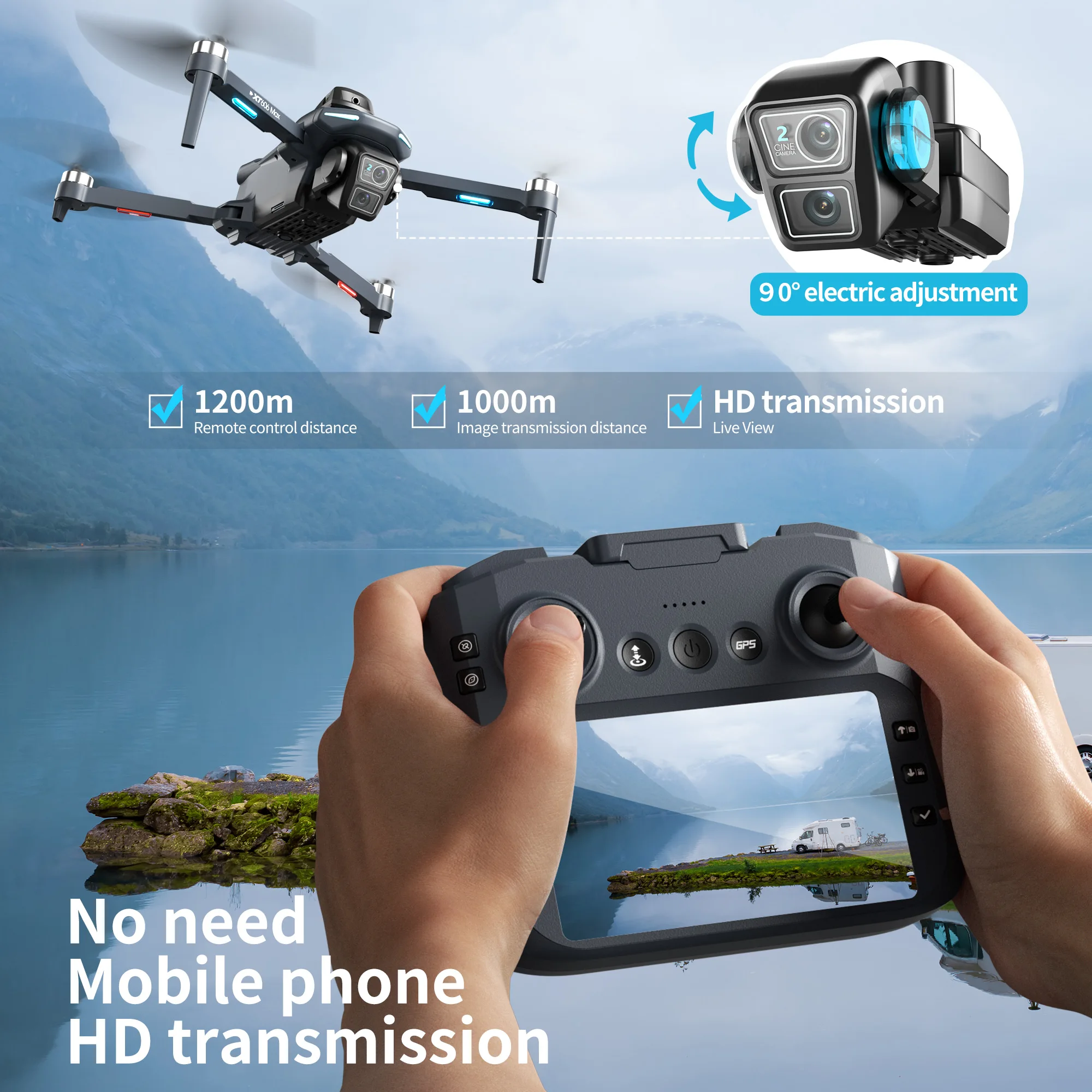 Dron Original XT606 Profesiona - Drone Thermal Imaging reseña y precio